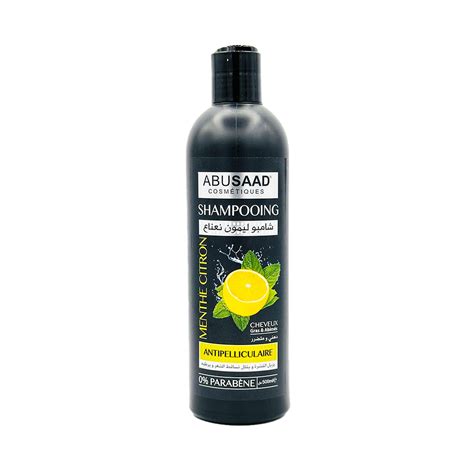 Abusaad Shampooing Citron Et Menthe Antipelliculaire Pour Cheveux Gras