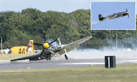 Royal Navy Historic Flights Hawker Sea Fury Crash Landed At At Rnas