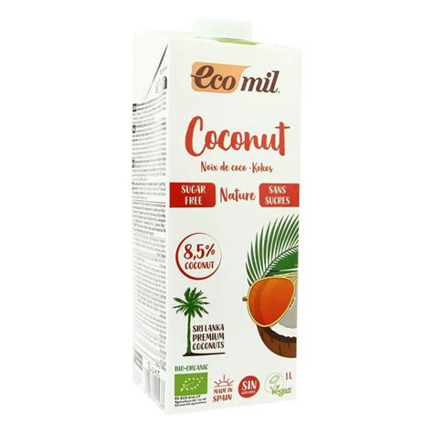 Ecomil Boisson Coco Nature Sans Sucres Et Sans Gluten 1L Bio 123 Click