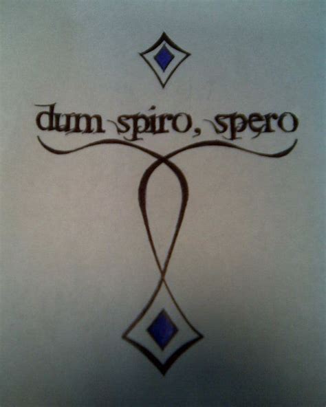 While I Breathe I Hope Dum Spiro Spero Tattoo Blue Rose Tattoos Spiro