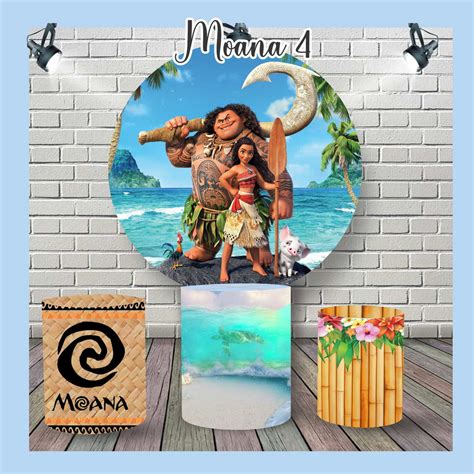 Kit Painel De Festa E Capas De Cilindros Moana Elo