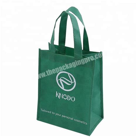 Custom Logo Printed Recycle Green Non Woven Packaging Bag