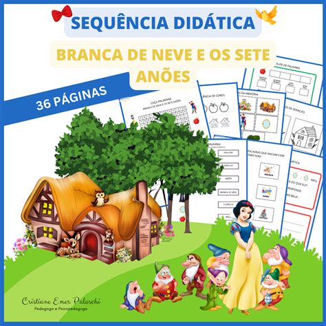 Sequ Ncia Did Tica Branca De Neve E Os Sete An Es Cristiane Emer