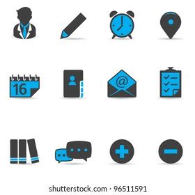 Duotone Icons Collaboration Stock Vector Royalty Free 96511591