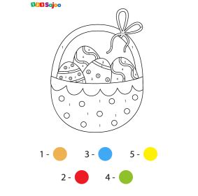 Coloriage Nombre Panier Oeuf Imprimer Sajoo