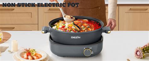 Amazon Dezin Hot Pot Electric With Divider L Electric Shabu