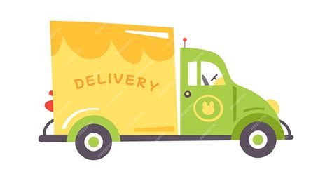 Premium Vector Cartoon Delivery Truck