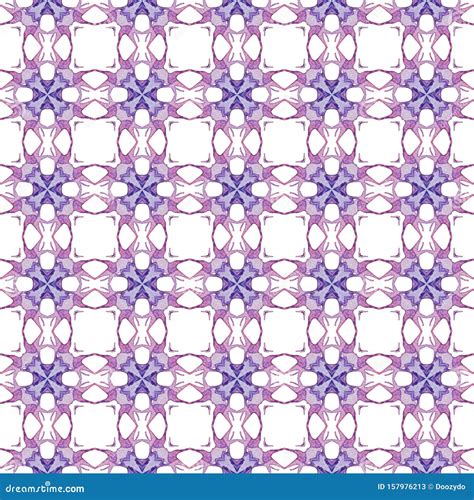 Red Blue Geometric Seamless Pattern. Hand Drawn Wa Stock Illustration - Illustration of ...