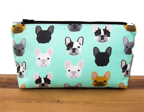 French Bulldog Makeup Bag Frenchie Cosmetic Bag French Etsy Bags