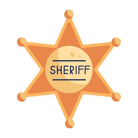 Premium Vector Sheriff Badge Icon Designed In Flat Style