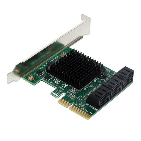 PCI Express PCI E X4 to 6 Port SATA III 6Gbps Controller Expansion ...