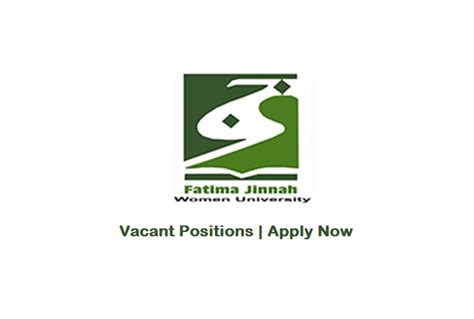 Fatima Jinnah Women University Jobs July 2017