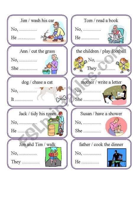 Speaking Cards Present Continuous Esl Worksheet By Monika007