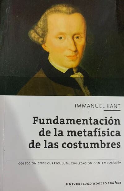 FUNDAMENTACION DE LA METAFISICA DE LAS COSTUMBRES Librería Catalonia