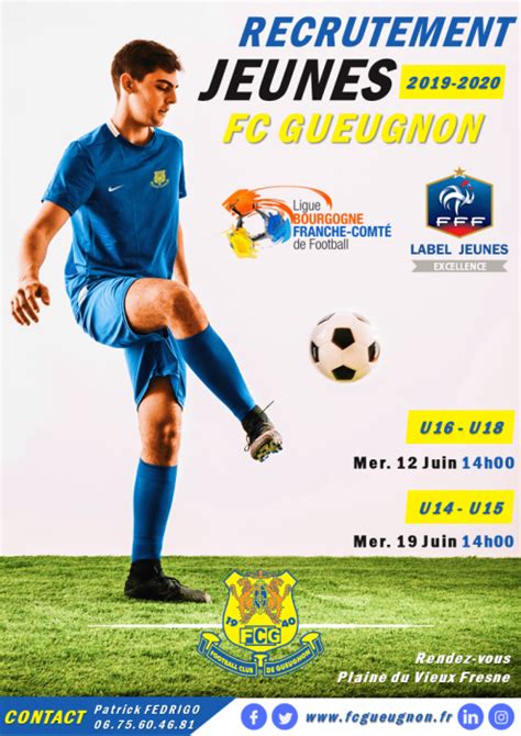 Jeunes Recrutement FC Gueugnon Saison 2019 2020 FOOTBALL CLUB