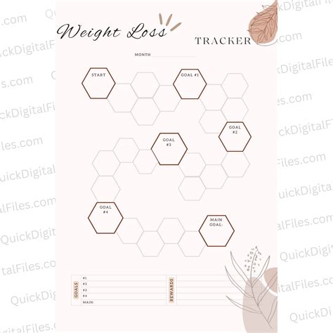 Weight Loss Tracker Editable Canva Template Download Quick Digital Files