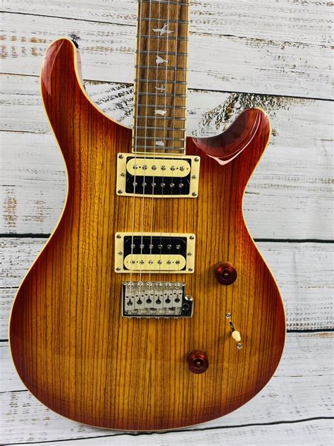 Prs Se Custom 24 Exotic Top Zebrawood Vintage Sunburst