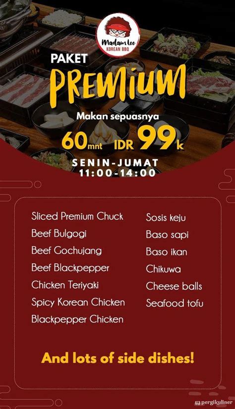 Selalu Diperbarui Menu Madam Lee Korean BBQ Sunter