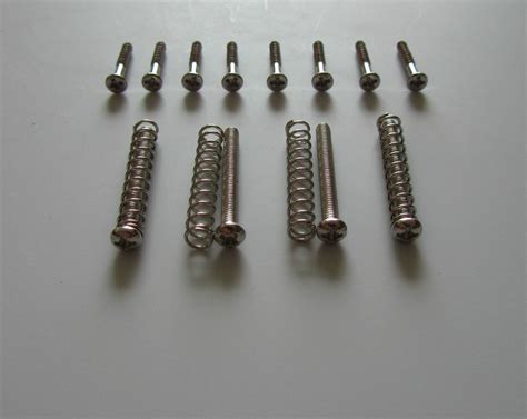 Humbucker Pickup Screws Kit Pickup Ring Surround Mounting Screws Chrome