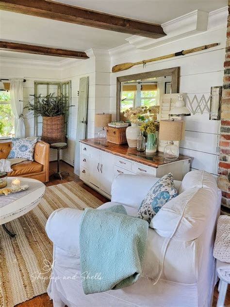 Summer Beach Cottage D Cor With Coastal Charm Beach House Living Room