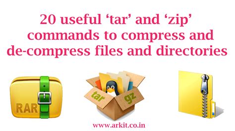 20 Useful Tar And Zip Linux Commands To Compress And Un Compress