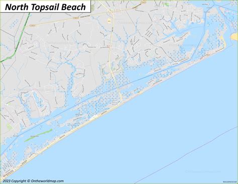 North Topsail Beach Map | North Carolina - Ontheworldmap.com