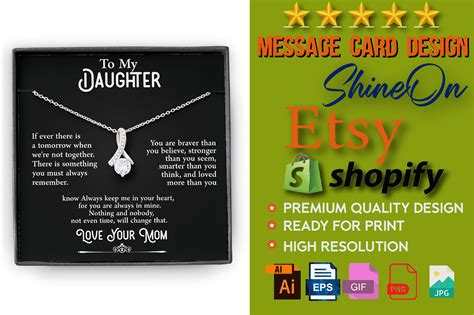 Message Card for Daughter Graphic by Pro Designer Store · Creative Fabrica