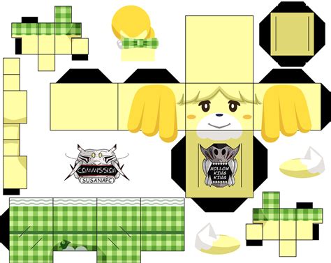 Isabelle 3ds Commercal From Animal Crossing New Leaf Paper Craft Model