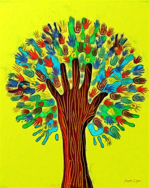 The Tree Of Hands - PA Painting by Leonardo Digenio - Fine Art America