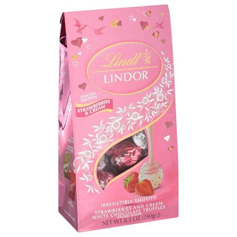 Lindt 85 Oz Lindor Strawberries And Cream Truffles 501002 Blains Farm And Fleet