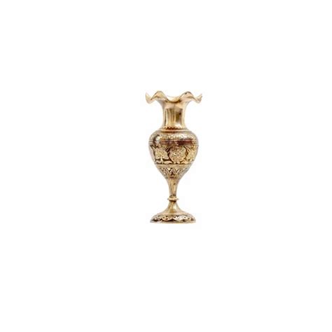 Handicraft Matt Gold Brass Flower Vase Size Medium At Rs In Udaipur