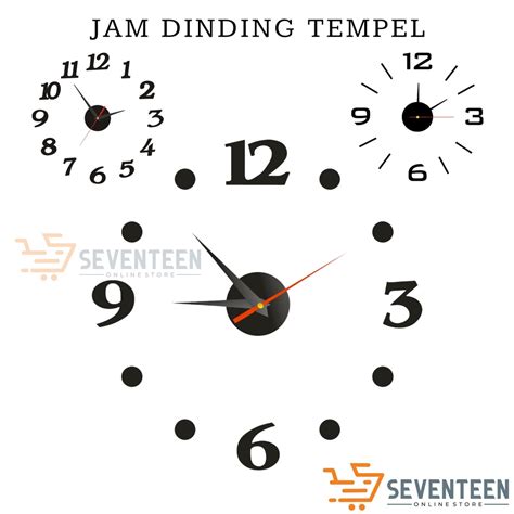 Jual Seventeen Jam Dinding Tempel Diy Analog D Modern Jam Dinding