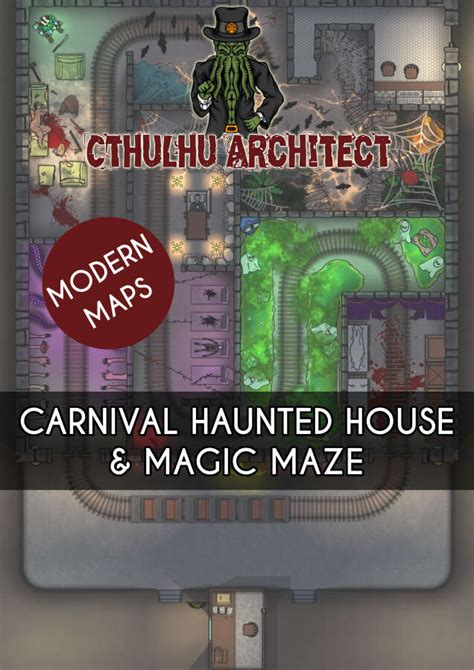 Cthulhu Architect Maps Carnival Haunted House And Magic Maze 20 X