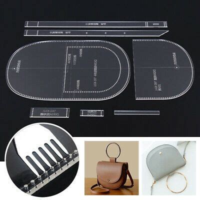 Leather Craft Clear Acrylic Shoulder Bag Handbag Pattern Stencil