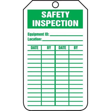 Tag Safety Inspection 5 7 8 X 3 3 8 RV Plastic from Davis Instruments