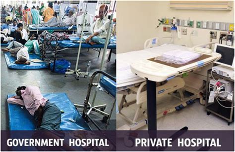 What’s the diff. between governments-aided hospitals and private hospitals