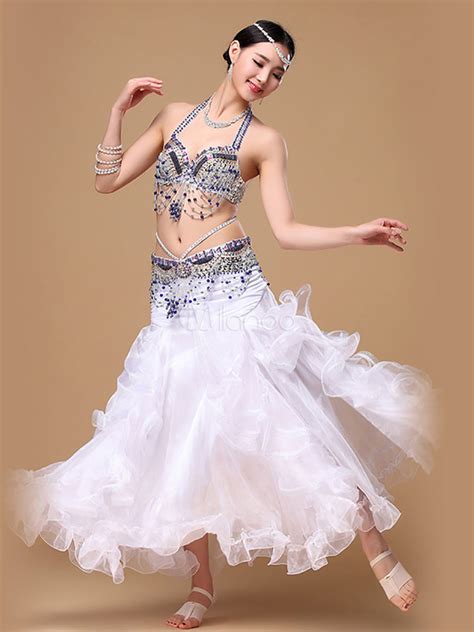 Sexy Costume De Danse Orientale Mode En Organza En Fibre Polyester