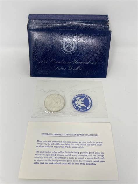 Lot Eisenhower Uncirculated Silver Dollar Vintage And