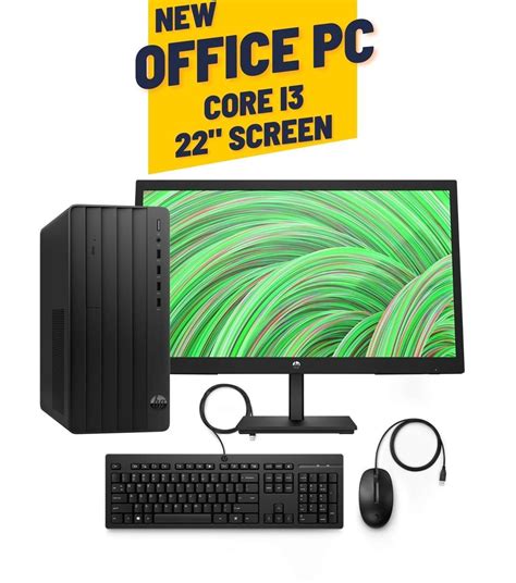 HP Pro Tower 290 G9 Desktop PC Bundle Intel I3 12100 Cpu 4GB RAM 1TB