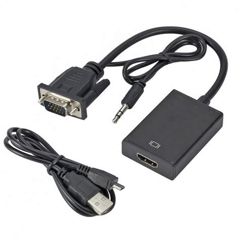 Cáp chuyển đổi từ VGA sang HDMI có âm thanh dây cáp Micro USB