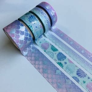 Fita Adesiva Washi Tape Sereia Hot Stamping C Un Brw