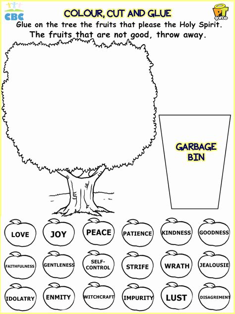 Fruits Of The Spirit Worksheets