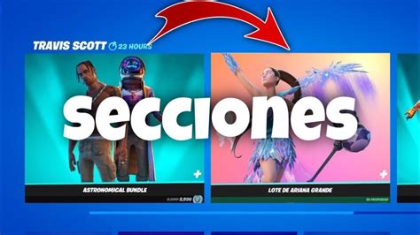 SECCIONES PARA HOY REGRESARÁ TRAVIS SCOTT Y ARIANA GRANDE A FORTNITE