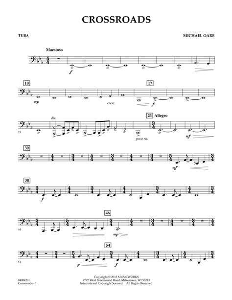 Crossroads Tuba By Michael Oare Tuba Digital Sheet Music Sheet