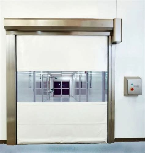 White Hinged Roll Up Doors For Office Size Dimension Upto 6x6 M At