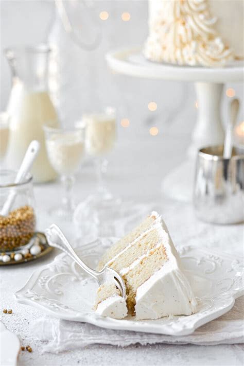 High Altitude Eggnog Cake With A Buttercream Christmas Tree Curly