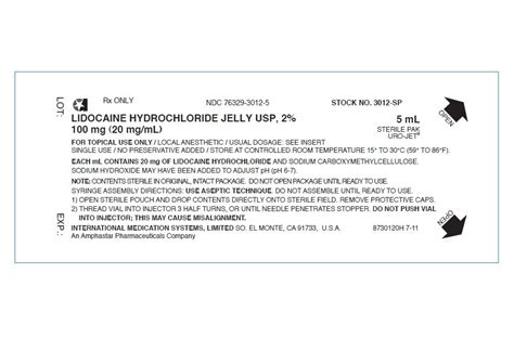 Lidocaine Hci Jelly Usp 2 100mg Uro Jet