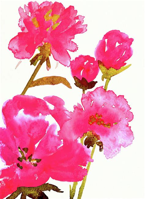 Pink Posies Painting By Deborah League Fine Art America