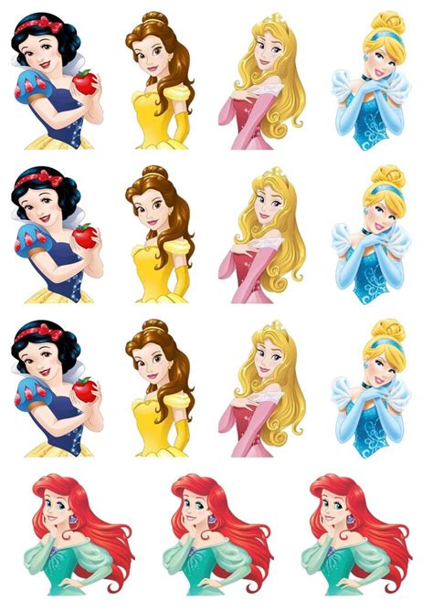 Princesas Para Cupcakes Disney Princess Cake Topper Disney Princess