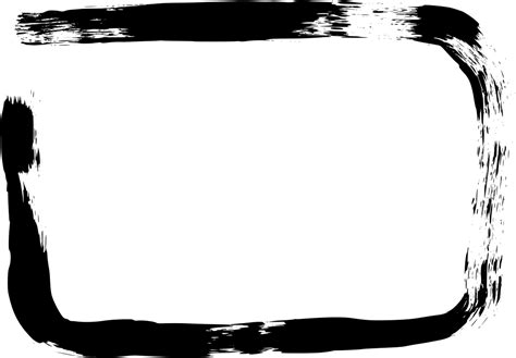 Grunge Brush Stroke Rectangle Frame Png Transparent Onlygfx